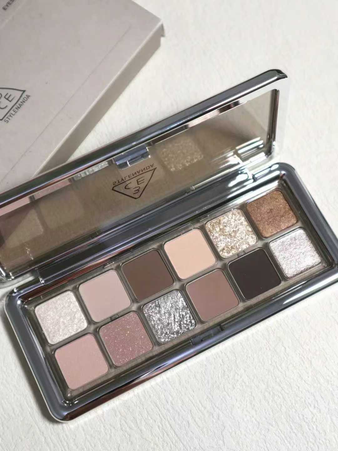 三熹玉多功能12色眼影盘哑光大地色哑光水泥盘