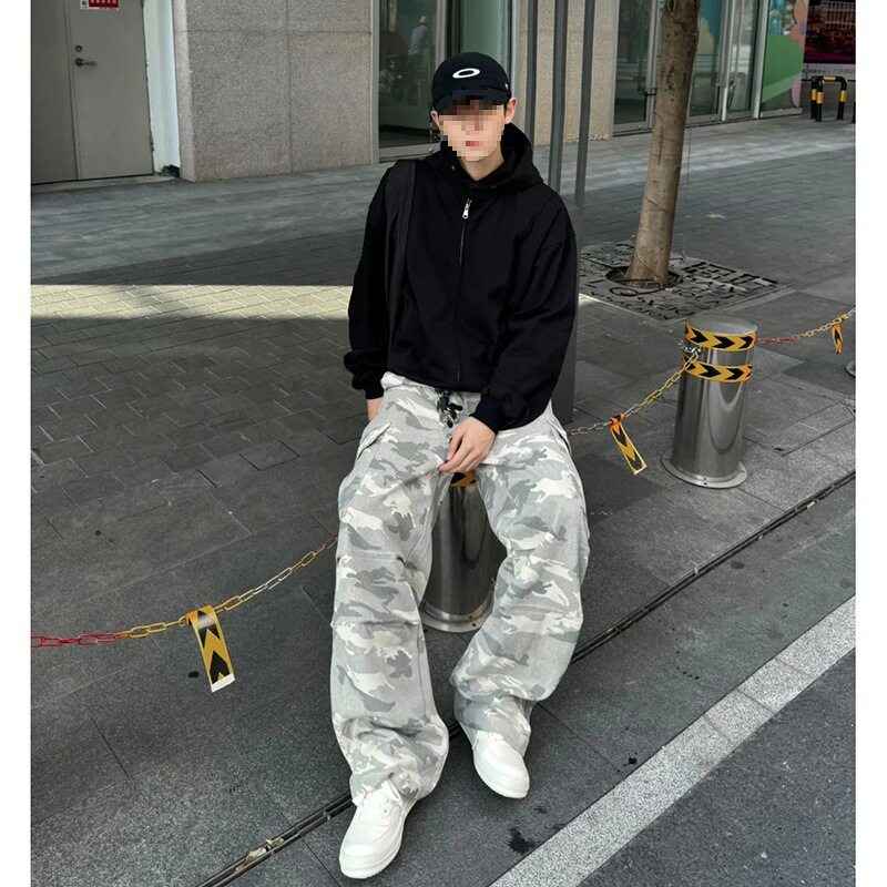 迷彩工装裤青少年卫衣长袖长裤秋季短袖资料柜休闲套装汕德卡雾灯