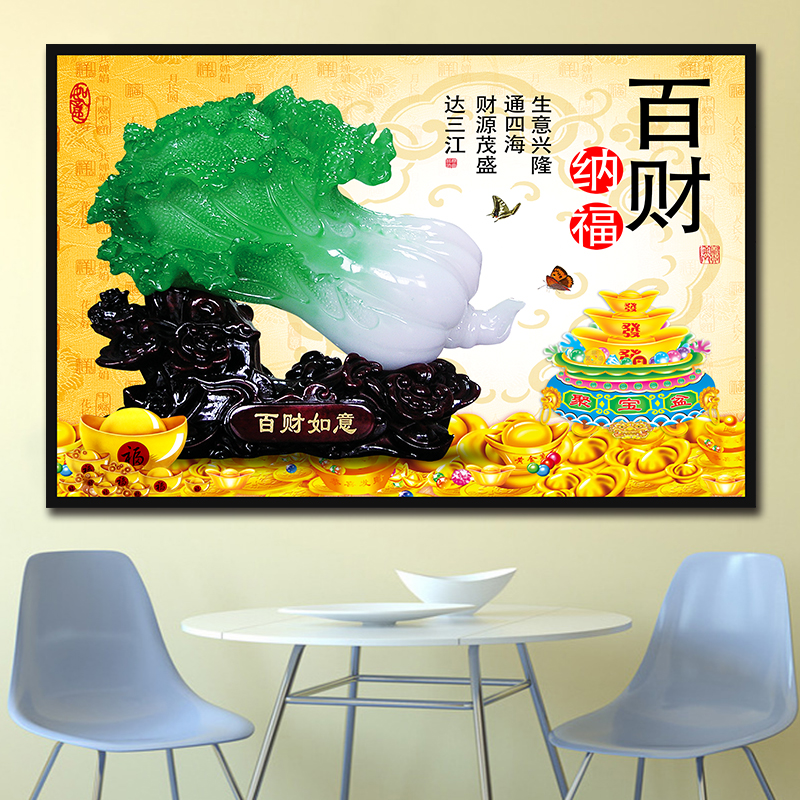 餐厅墙壁装饰画墙贴自粘画餐厅整张贴纸背景墙壁画厨房防水墙贴画图片