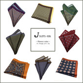 配件 胸巾西装 原创真丝印花复古口袋巾 桑蚕丝墨绿色西服方巾西装