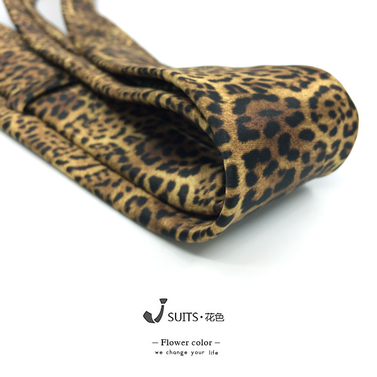 趣味男女小众潮单品豹纹日系搭配单品休闲复古窄版黄色手打领带