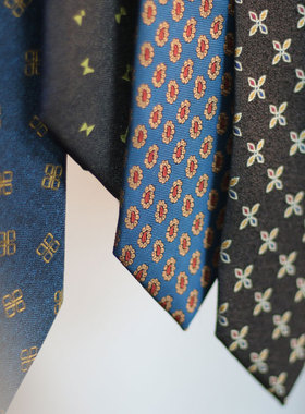 意大利那不勒斯绅士复古花纹提花正装休闲上班公务员红色结婚领带