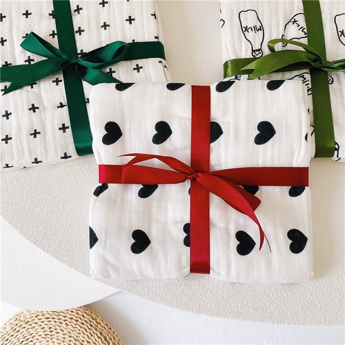 Детское одеяло для новорожденных для младенца, марлевое флуоресцентное банное полотенце