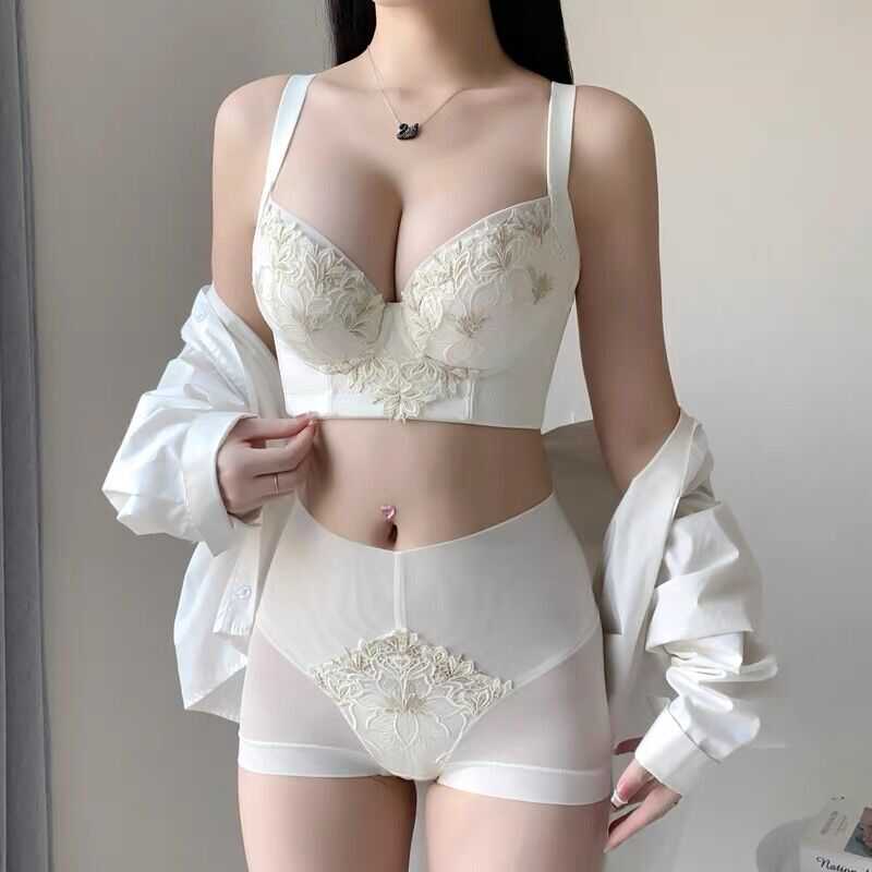 西施尔2024新款聚拢调整型文胸美容院厚精油杯内衣女收副乳防下垂