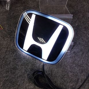 适用本田动态发光车标LED改装红标思域 雅阁飞度 锋范标发光车标
