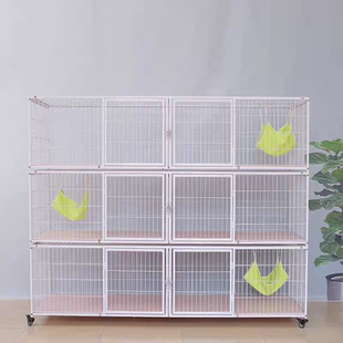 繁育大型猫笼笼粉板舒适舍展示寄养三层笼猫养殖笼子繁殖宠物店