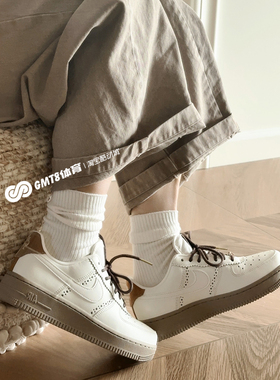 GMT8 耐克空军一号 布洛克格纹AF1 女子休闲鞋Air Force FV3700