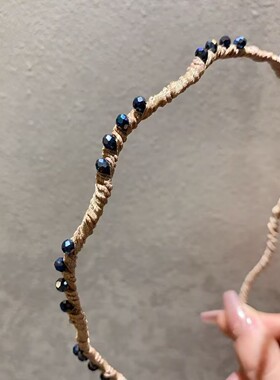 气质原创新款水晶纯手工缠绕发箍女时尚精致高级头饰简约百搭头箍