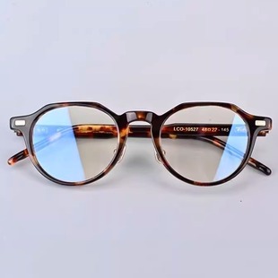 4条9铰链 复古波士顿圈型赛璐珞眼镜配近视镜男圆框黑框镜架10527