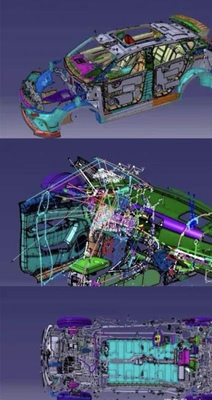 新能源电动汽车整车数据3d三维图纸包括合资车、国产车、SUV轿车