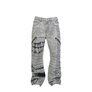 蛇骨裁片洗水牛仔裤 vinkid 云梯