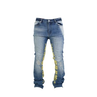 和平标语牛仔裤 vinkid 云梯