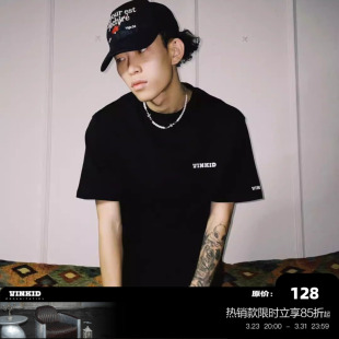 百搭国潮宽松美式 Vinkid Tee恤夏季 基础街头生活短袖 潮流 云梯
