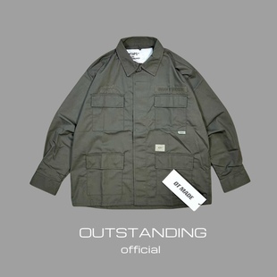 OT制造WTAPS22AW情侣军事四袋夹克外套多口袋衬衫余文乐cleanfit