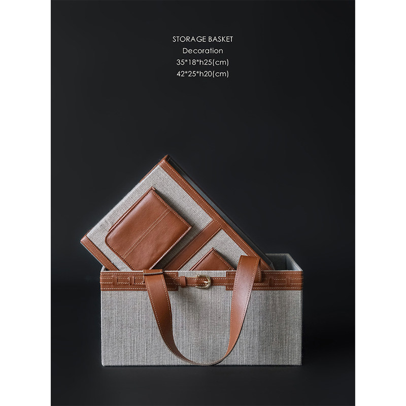 若奈家居Cargo Birkin铂金包系收纳篮马鞍皮外缝线金棕奢品脏衣篮高性价比高么？