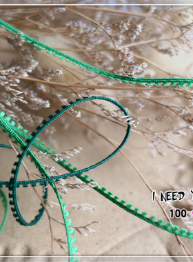 娃衣/迷你熊装饰进口丝带 睫毛迷你窄花边 绿色2色3mm 216#