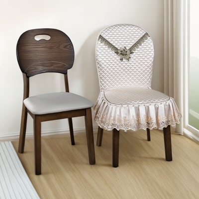 轻奢U型2靠背椅子套罩餐桌椅套罩