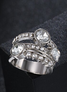 华杰欧美新品热卖指环女士戒指复古夸张简约个性女款戒指直销