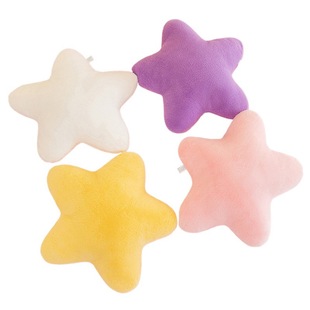 ins北欧小星星抱枕超软可爱毛绒玩具睡枕软妹礼物少女心奶油色