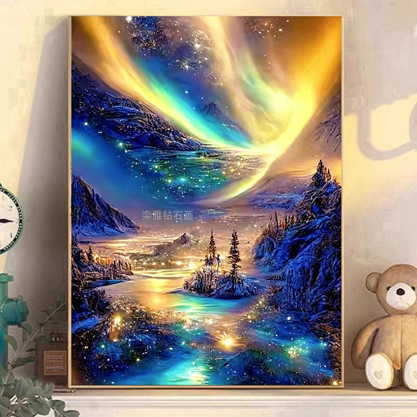 2026新款DIY树脂方钻满钻钻石画贴钻点钻钻石绣带钻套件极光星空