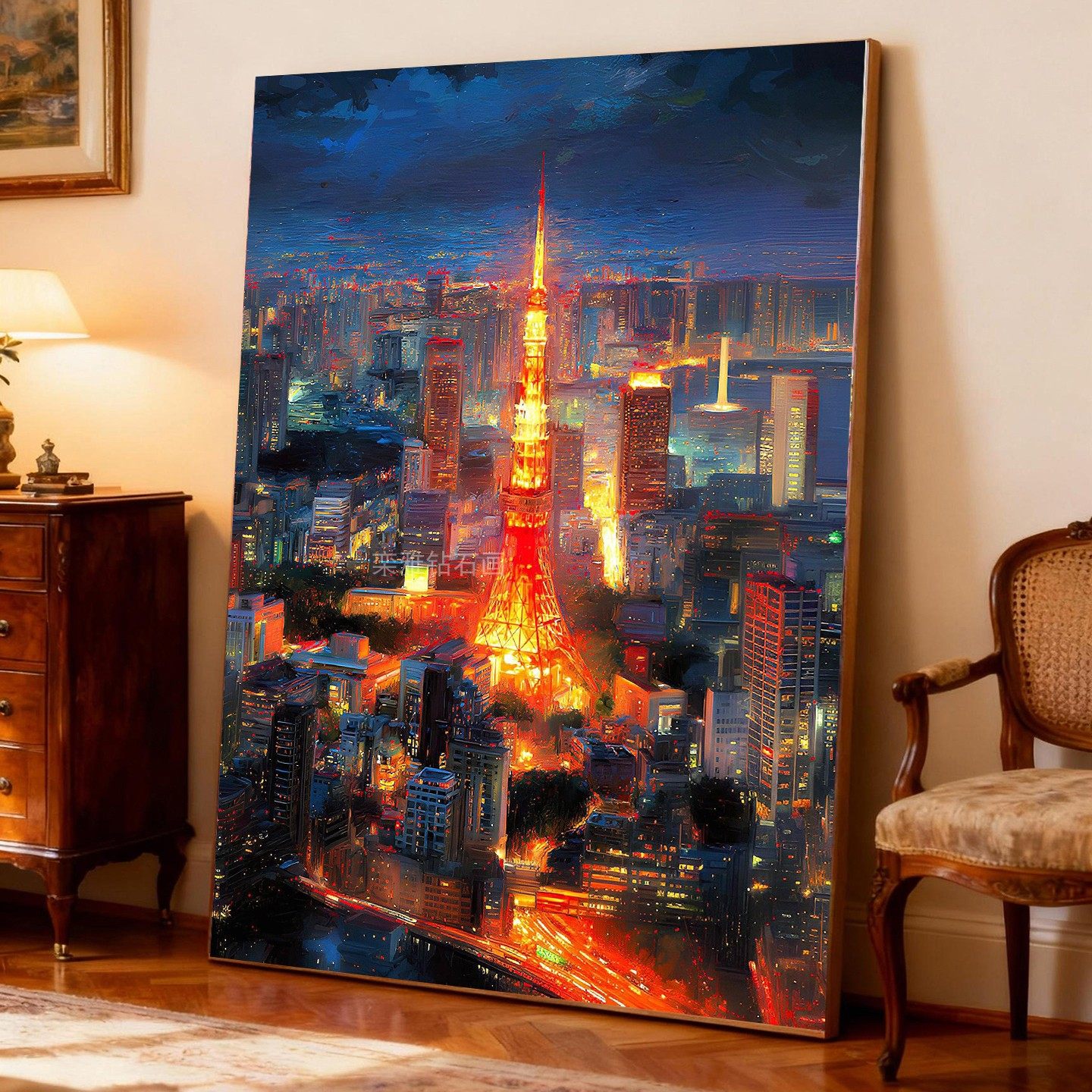 新款DIY手工粘贴钻点钻钻石画砖石绣带钻套件埃菲尔铁塔城市夜景,居家布艺,钻石绣,淘宝优惠券,粉丝福利购,淘宝优惠卷