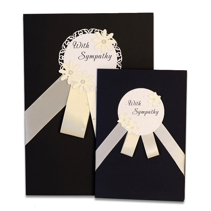 白事悼念贺卡纯黑色带信封奠仪礼金袋利是封慰问去世员工家属定制