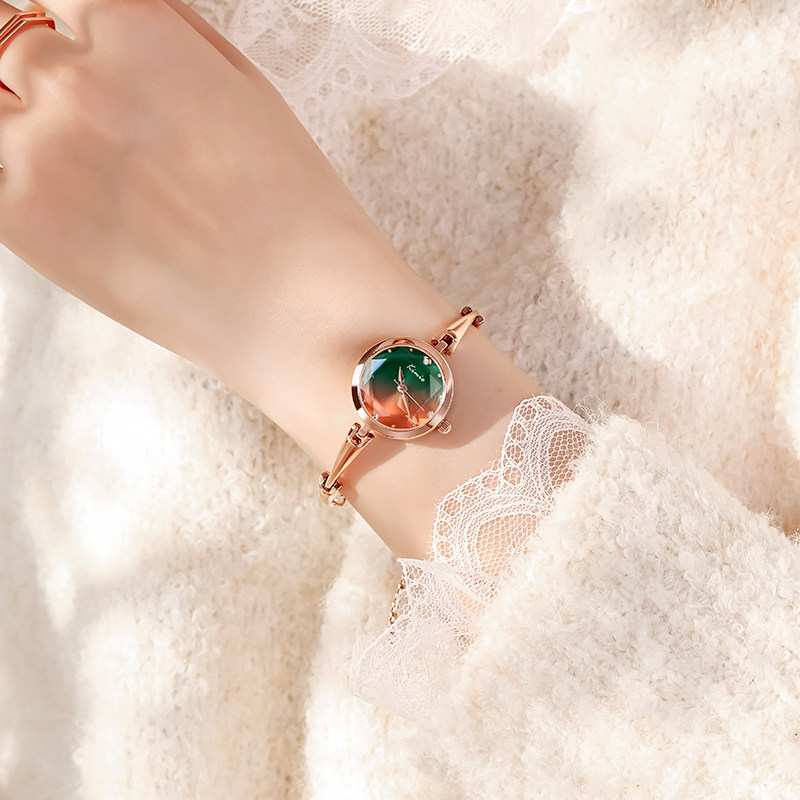 kimio金米欧渐变色手表女ins风简约时尚手链表女学生小巧气质防水