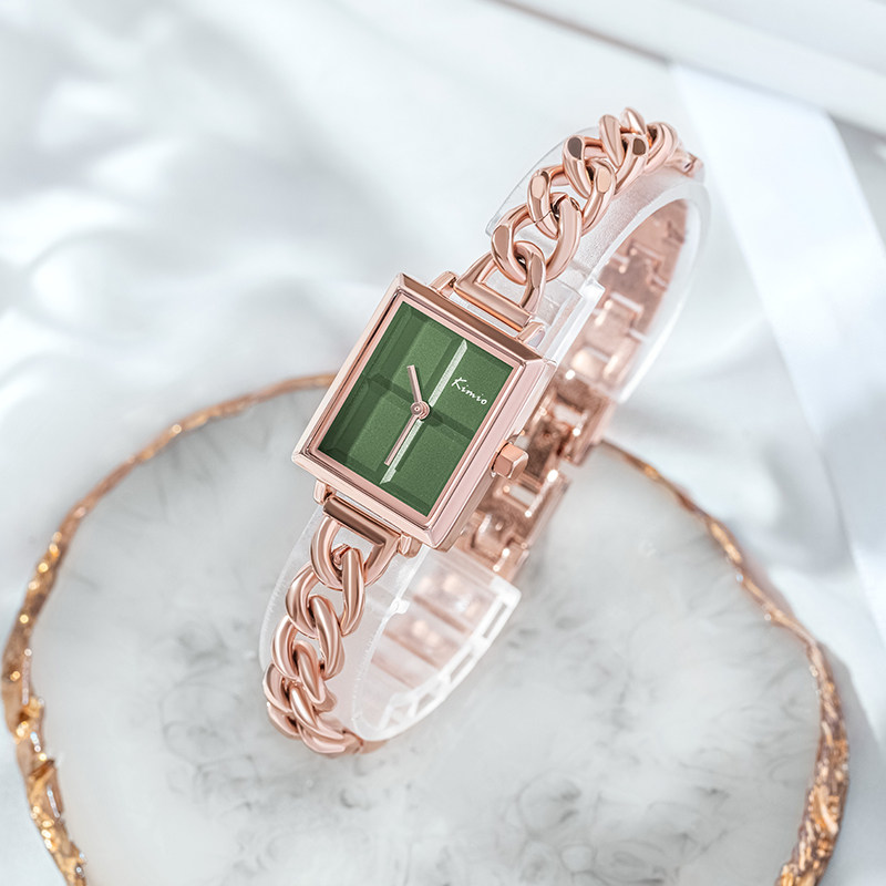 kimio金米欧小众手表女士时尚简约气质复古长方形手表女学生ins风