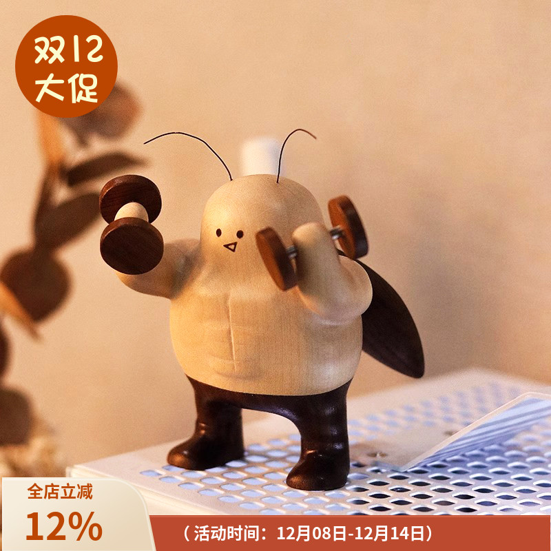 加油小强蟑螂摆件搞怪抽象发疯鼓励创意书桌面办公室玩偶手办礼物