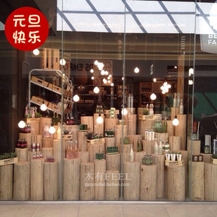 原木头定制漂流木条定做树枝实木片装 饰做旧木板复古创意木有feel