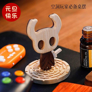 空洞骑士实木摆件潮玩桌面香薰扩香器工位办公室高级感家居礼物
