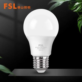 佛山照明LED球泡7WE27节能灯泡家用光源暖白黄光6500K4000K3000K