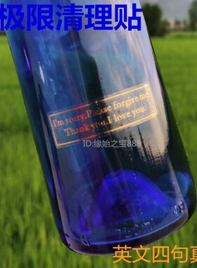 零极限清理贴ceeport清理工具贴夏威夷疗法 英文四句真言烫金贴纸