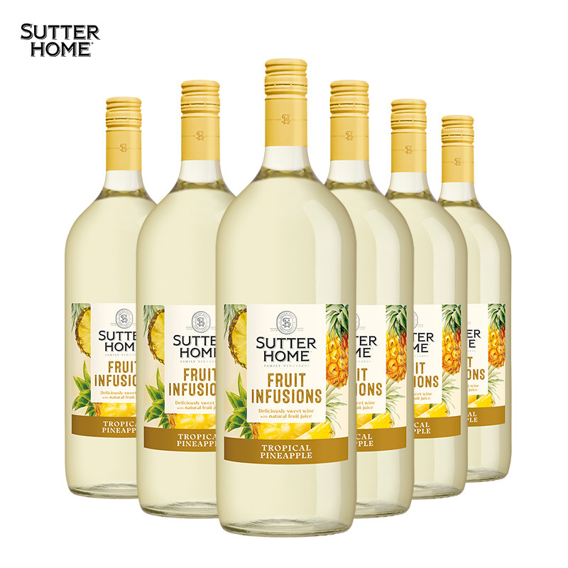 6瓶舒特家族菠萝味果汁葡萄酒1.5L美国原装进口聚会甜酒