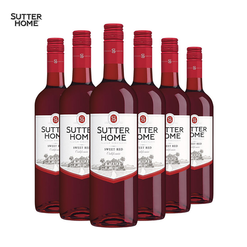 SUTTER HOME舒特家族甜红葡萄酒750ML美国加州原装进口正品行货