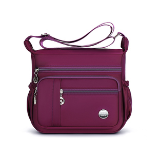 新款防水牛津布女包多隔层单肩斜挎包时尚百搭旅游包中老年妈妈包