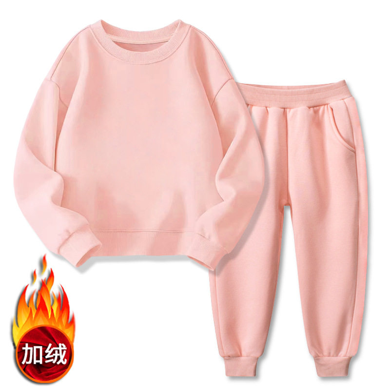 儿童加绒圆领卫衣套装新款女童秋冬季银狐绒长裤两件套童装,童装/婴儿装/亲子装,儿童运动套装,淘宝优惠券,粉丝福利购,淘宝优惠卷