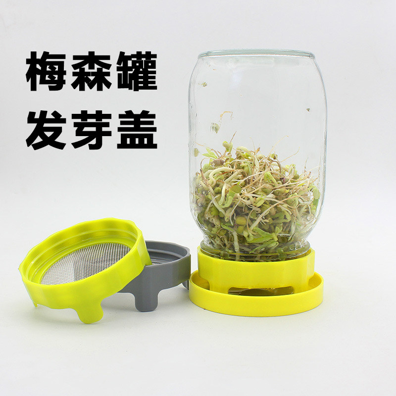 316不锈钢种子发芽盖梅森罐瓶发芽过滤网生豆芽神器家用自制豆芽