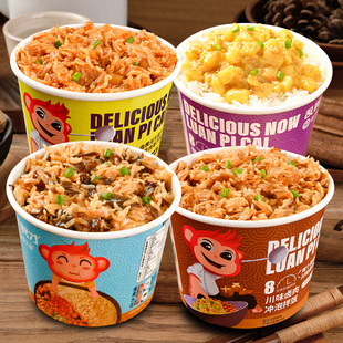 懒人方便免蒸开水冲泡米饭速食大份量快速冲泡饭拌饭菜泡饭汤泡饭