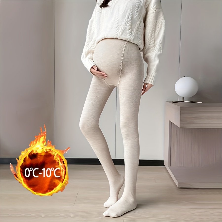 1双米白色孕妇连裤袜女秋冬加绒加厚调节带托腹外穿纯色连脚裤袜,女士内衣/男士内衣/家居服,连裤袜/打底袜,淘宝优惠券,粉丝福利购,淘宝优惠卷