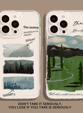 风景适用小米15手机壳14ultra文艺13pro小清新12春天11红米k80k70E高级感k60k50k40s透明k90软note17全包9套8