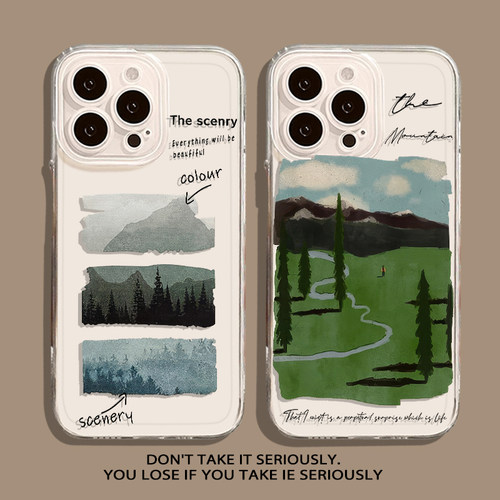 风景文艺小清新春天高级感手机壳