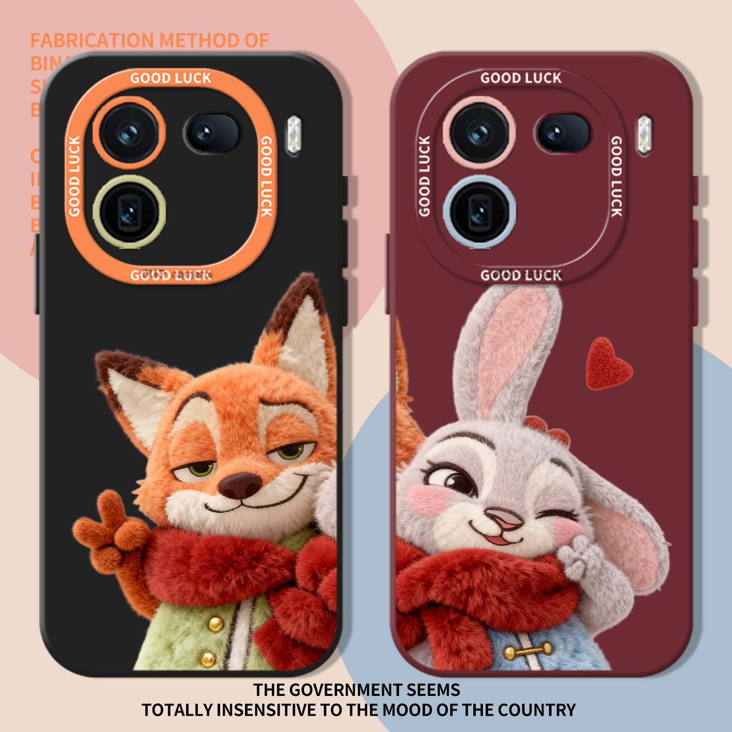 毛绒公仔尼克朱迪秋冬情侣手机壳