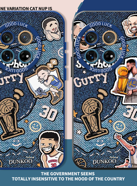 nba篮球适用一加ace5手机壳ace3pro牛仔库里13勇士队t男12新款2v魅族21高级感11全包1+15套20/9/8/6软oneplus