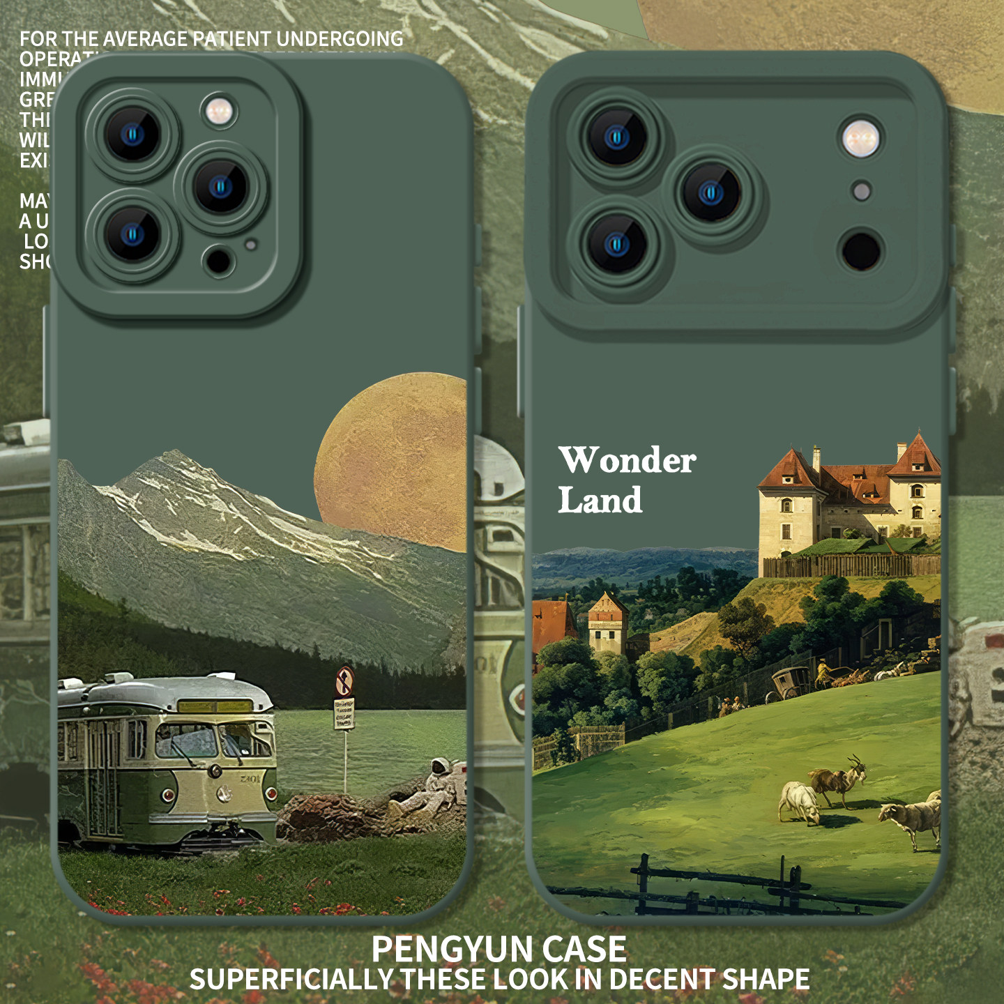 城堡火车适用苹果17promax手机壳新款iPhone16油画风景13绿色15pro小清新11春天14欧美12mini/x/xr/xs/8plus7,3C数码配件,手机保护套/壳,淘宝优惠券,粉丝福利购,淘宝优惠卷