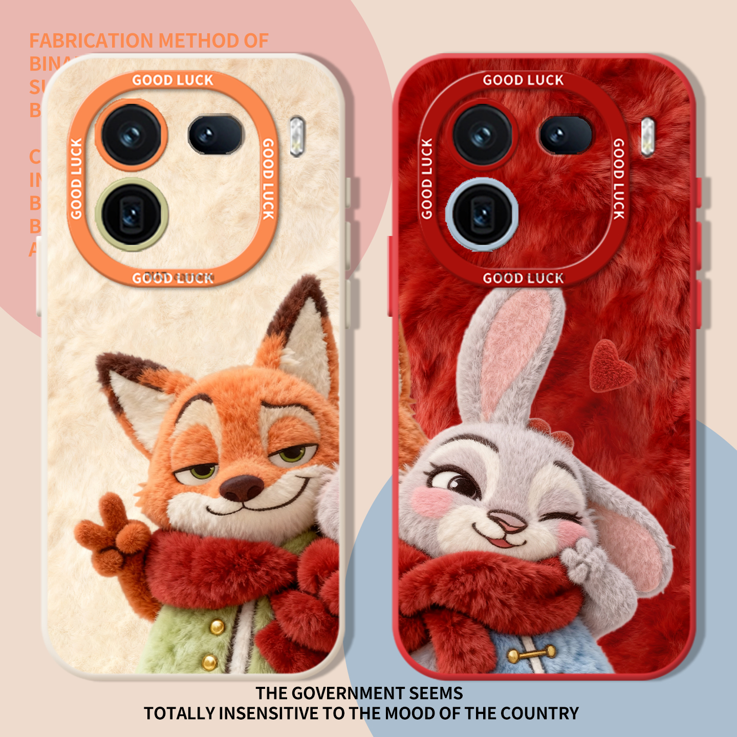 毛绒公仔尼克朱迪秋冬情侣手机壳