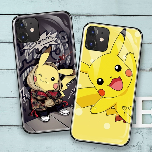 Apple, чехол для телефона, мультяшная стеклянная милая кукла для влюбленных, силиконовый iphone11 pro, 7plus