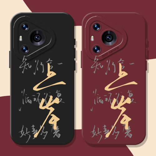 励志书法上岸正能量文字手机壳