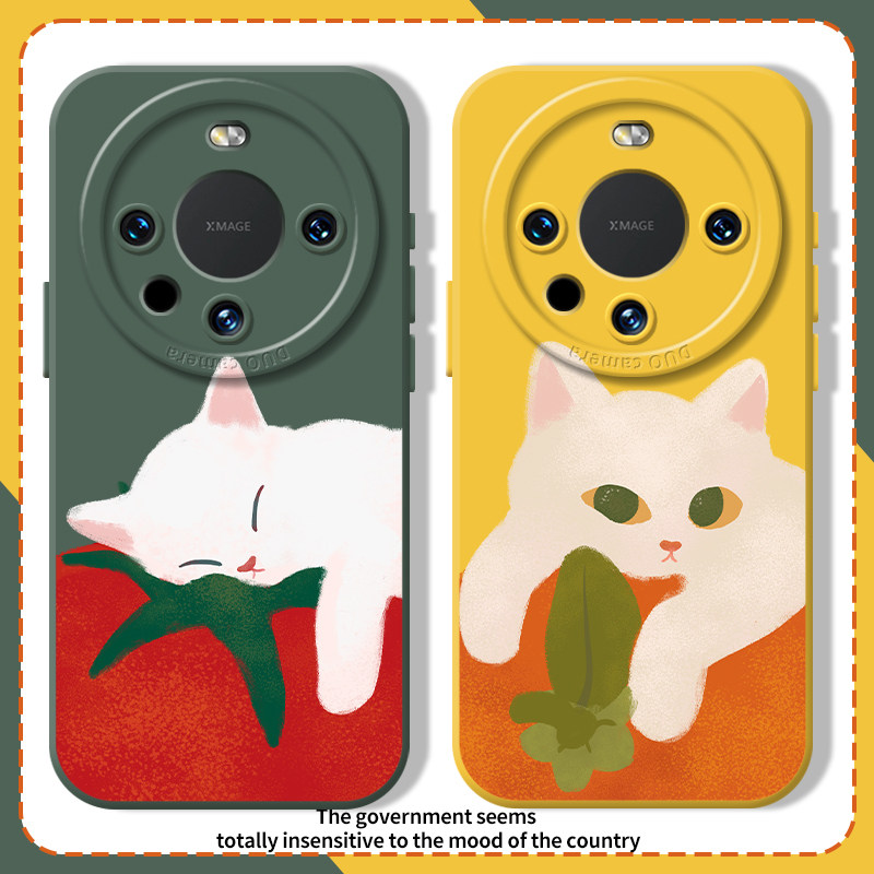 温暖时光适用华为mate70pro手机壳mate50猫咪80橘猫mt30荣耀X60GT西红柿magic7艺术6小众5超好看8女meat硅胶+