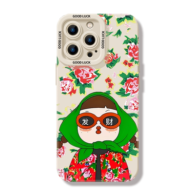 东北大花棉袄酷妞潮女手机壳